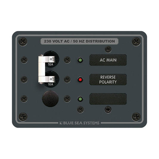 Blue Sea 8129 AC Main Branch ASeries Toggle Circuit Breaker Panel 230V Main 1 Position 8129