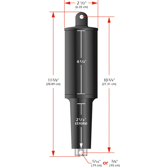 Lenco 101XD Extreme Duty Actuator 12V 214 Stroke 516 Hardware 15055001