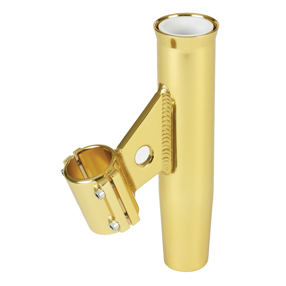 Lees ClampOn Rod Holder Gold Aluminum Vertical Mount Fits 1050 OD Pipe RA5001GL