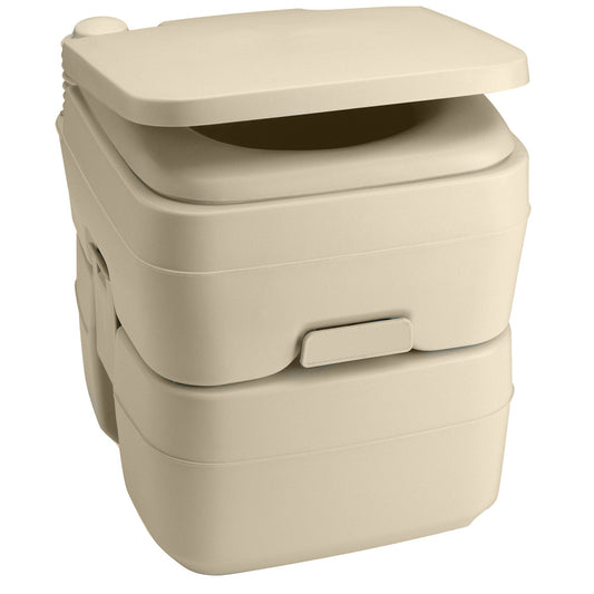 Dometic 965 MSD Portable Toilet wMounting Brackets 5 Gallon Parchment 311196502