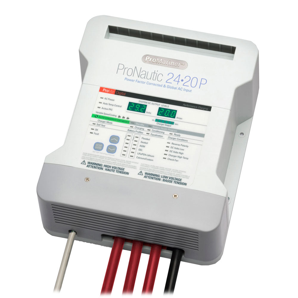 ProMariner ProNautic 2420P 24V 20 Amp 3 Bank Battery Charger 63170