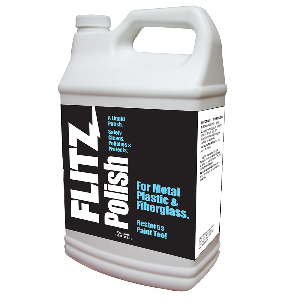 Flitz Polish fMetal Plastic Fiberglass Liquid 1 Gallon 128oz LQ 04510
