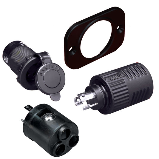 Marinco ConnectPro ChargingTrolling Receptacle Plug 6Guage Adapter 12VCP6