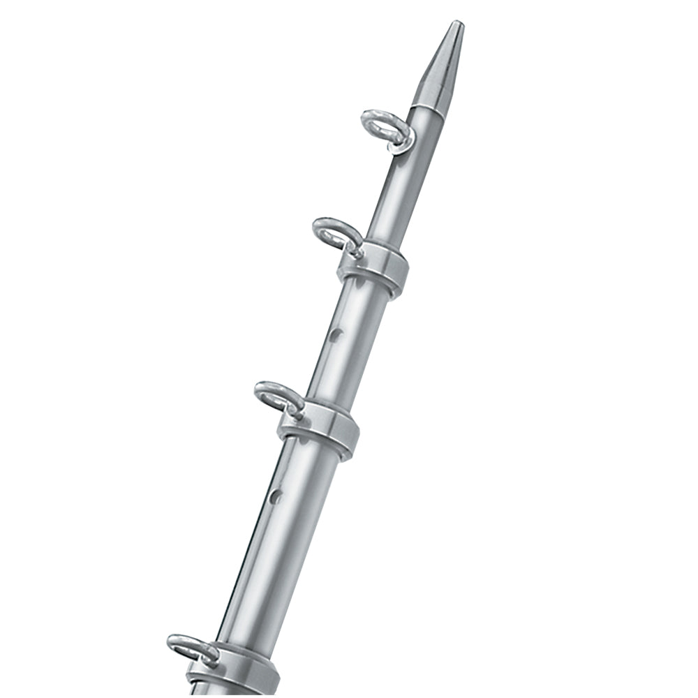 TACO 8 Center Rigger Pole Silver wSilver Rings Tip 118 Butt End Diameter OC0422VEL8