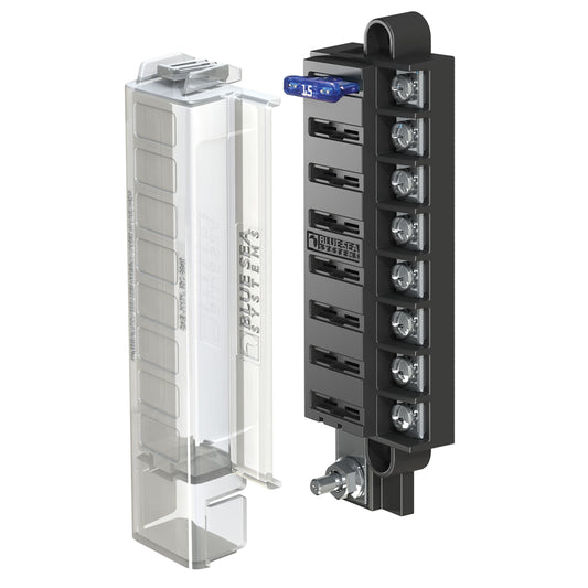 Blue Sea 5046 ST Blade Compact Fuse Blocks 8 Circuits wCover 5046