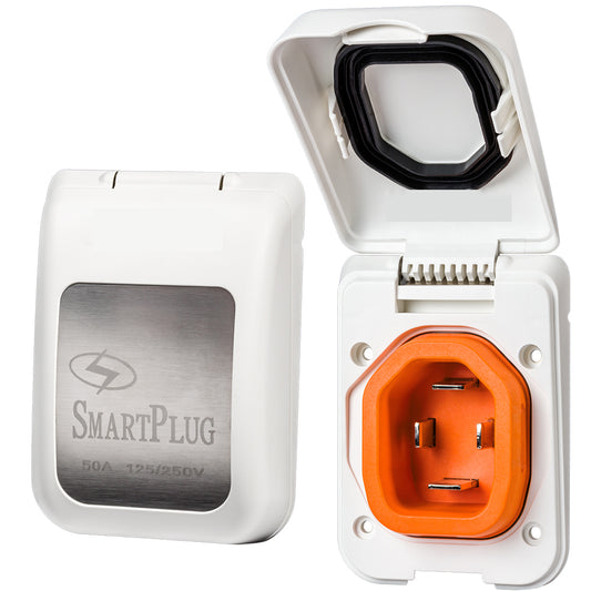 SmartPlug 50 AMP Male NonMetallic Inlet Cover White BM50PW
