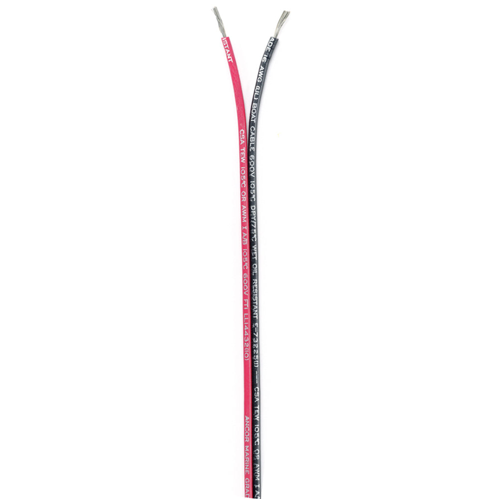 Ancor Ribbon Bonded Cable 162 AWG RedBlack Flat 500 153150