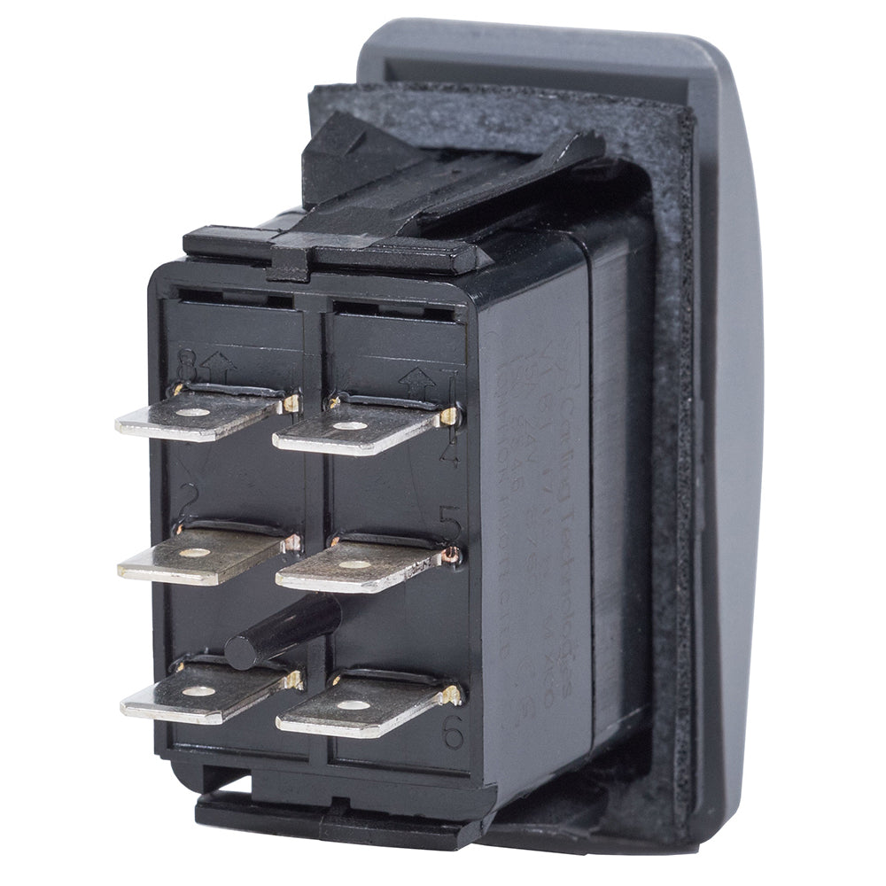 Blue Sea 7938 Contura II Switch DPDT Black ONOFFON 7938