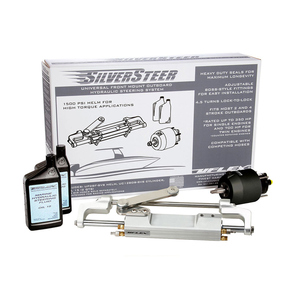 Uflex SilverSteer 20 HighPerformance Front Mount Outboard Hydraulic Steering System 1500PSI FM V2 SILVERSTEER20B