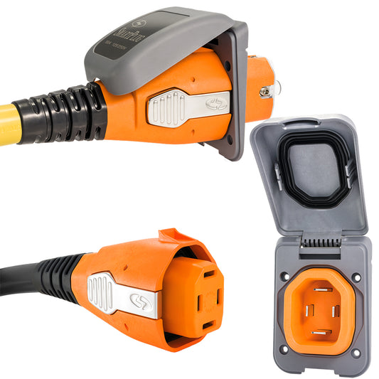 SmartPlug 50 AMP Inlet Female Cord Connector Combo Grey B50ASSYPG