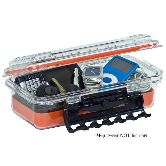Plano Waterproof Polycarbonate Storage Box 3500 Size OrangeClear 145000