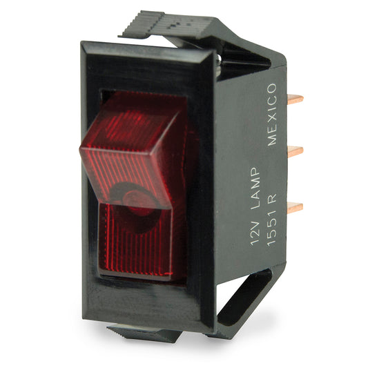 BEP Illuminated SPST Rocker Switch Red LED 12V OFFON 1001705