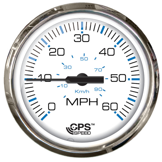 Faria Chesapeake White SS 4 Studded Speedometer 60MPH GPS 33839