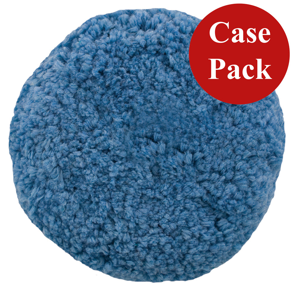 Presta Rotary Blended Wool Buffing Pad Blue Soft Polish Case of 12 890144CASE