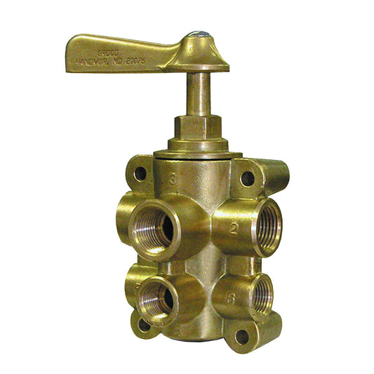 GROCO 6Port NPT Bronze Fuel Valve 12 Main 38 Return FV65038