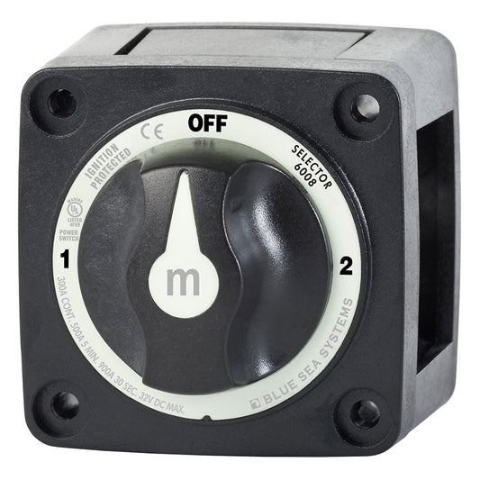 Blue Sea 6008200 mSeries Selector 3 Position Battery Switch Black 6008200