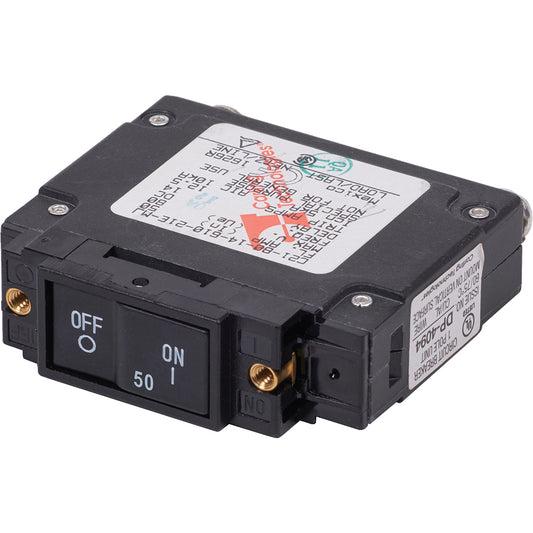 Blue Sea 7445 UL489 Circuit Breaker 50A Flat Rocker 7445