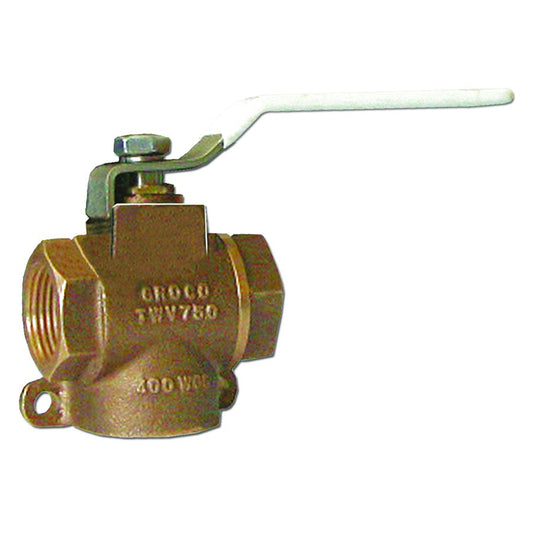 GROCO 112 NPT Bronze 3Way Valve TWV1500