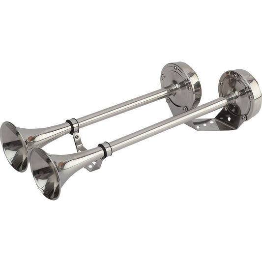 SeaDog MaxBlast Stainless Steel Trumpet 12V Horn Dual 4315201