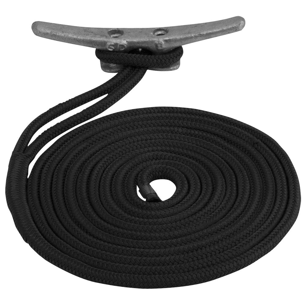 SeaDog Double Braided Nylon Dock Line 58 x 15 Black 302116015BK1