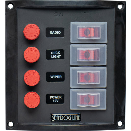 SeaDog Splash Guard Switch Panel Vertical 4 Switch 4240161