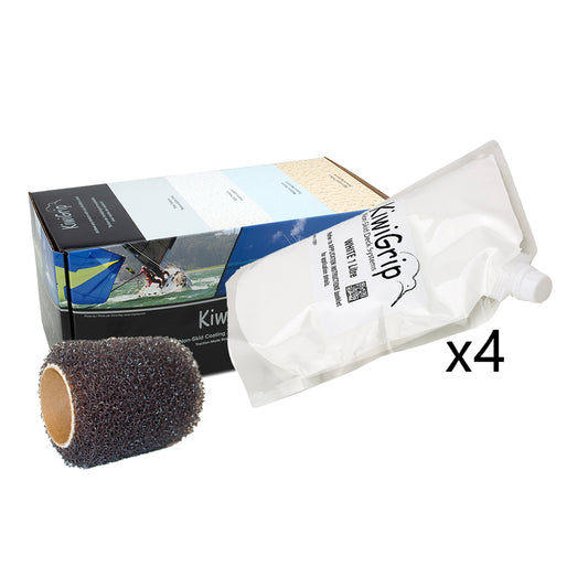 KiwiGrip 4 1 Liter Pouches White w4 Roller KG4WPR
