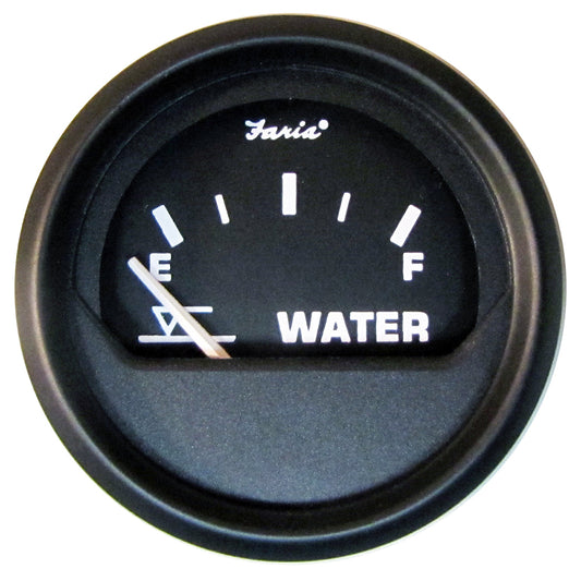 Faria Euro Black 2 Tank Level Gauge Potable Water 12830