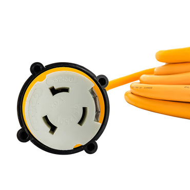 Camco 50 Amp Power Grip Marine Extension Cord 50 MLockingFLocking Adapter 55623