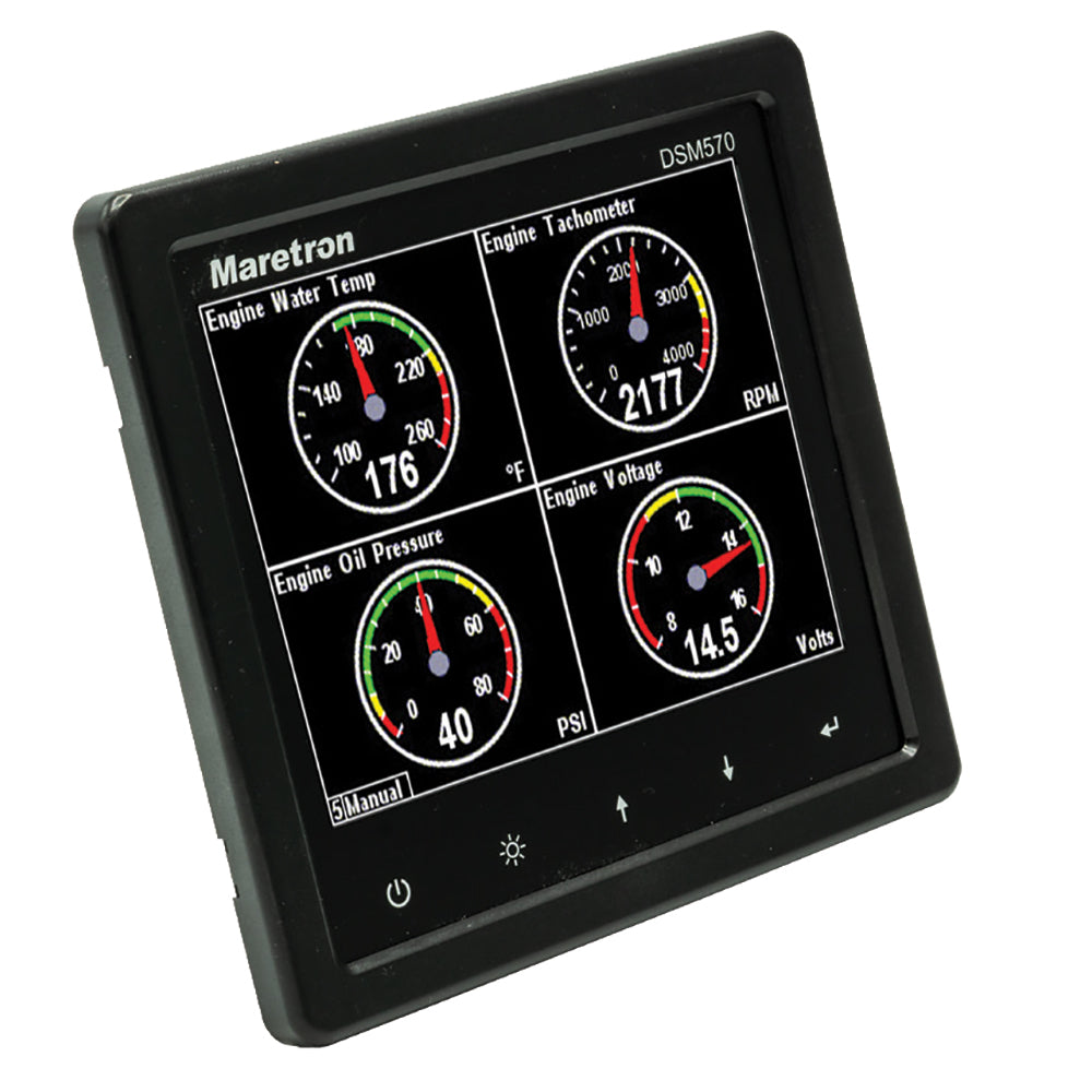 Maretron DSM570 57 High Resolution Color Display wBlack Enclosure DSM57001