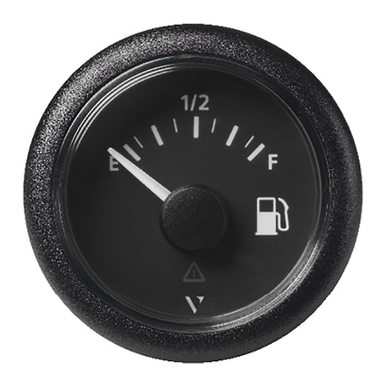Veratron 52MM 2116 ViewLine Fuel Level Gauge EmptyFull 240335 OHM Black Dial Round Bezel A2C59514094