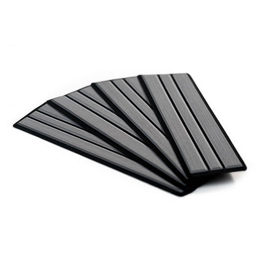 SeaDek Faux Teak 4Piece Step Kit Storm GreyBlack 2390280066