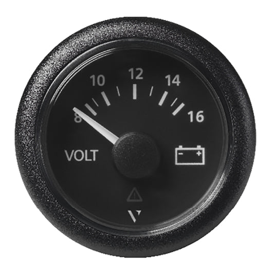 Veratron 52 MM 2116 ViewLine Voltmeter 8 to16V Black Dial Bezel A2C59512545