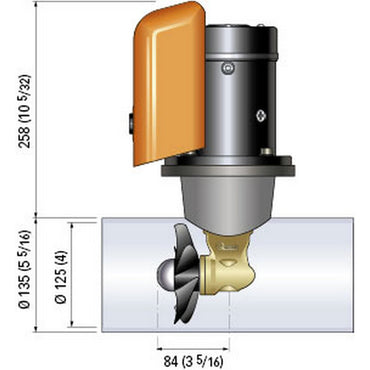 Quick Bow Thruster BTQ 12540 40KGF 12V D125 22kW FGBT12540120T00