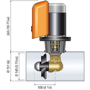 Quick Bow Thruster BTQ 14040 40KGF 12V D140 22kW FGBT14040120T00
