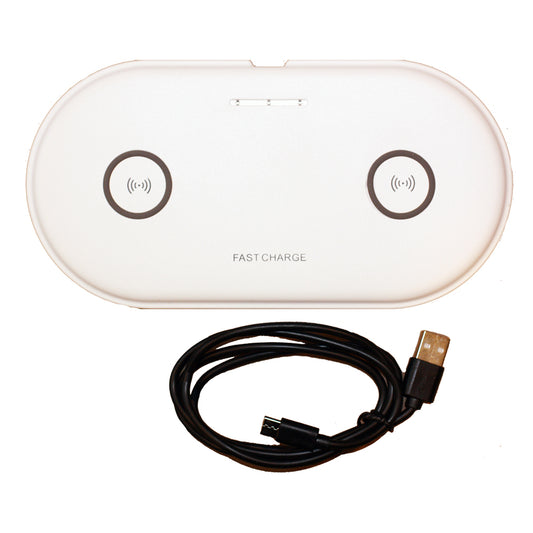 Lunasea Dual Qi Charge Pad USB Powered Power Supply Not Included LLB63AU0100