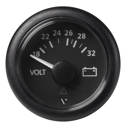 Veratron 52mm 2116 Viewline Voltmeter 1832V Black Dial Bezel A2C59512458