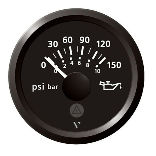 Veratron 52mm 2116 Viewline Engine Oil Pressure 150 PSI Black Dial Bezel A2C59514117