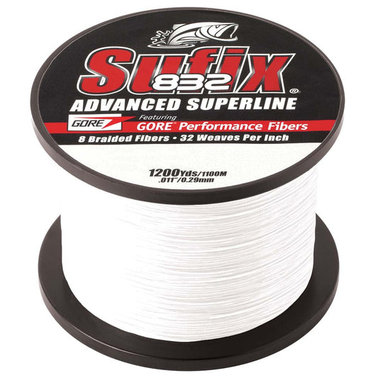 Sufix 832 Advanced Superline Braid 30lb Ghost 1200 yds 660330GH