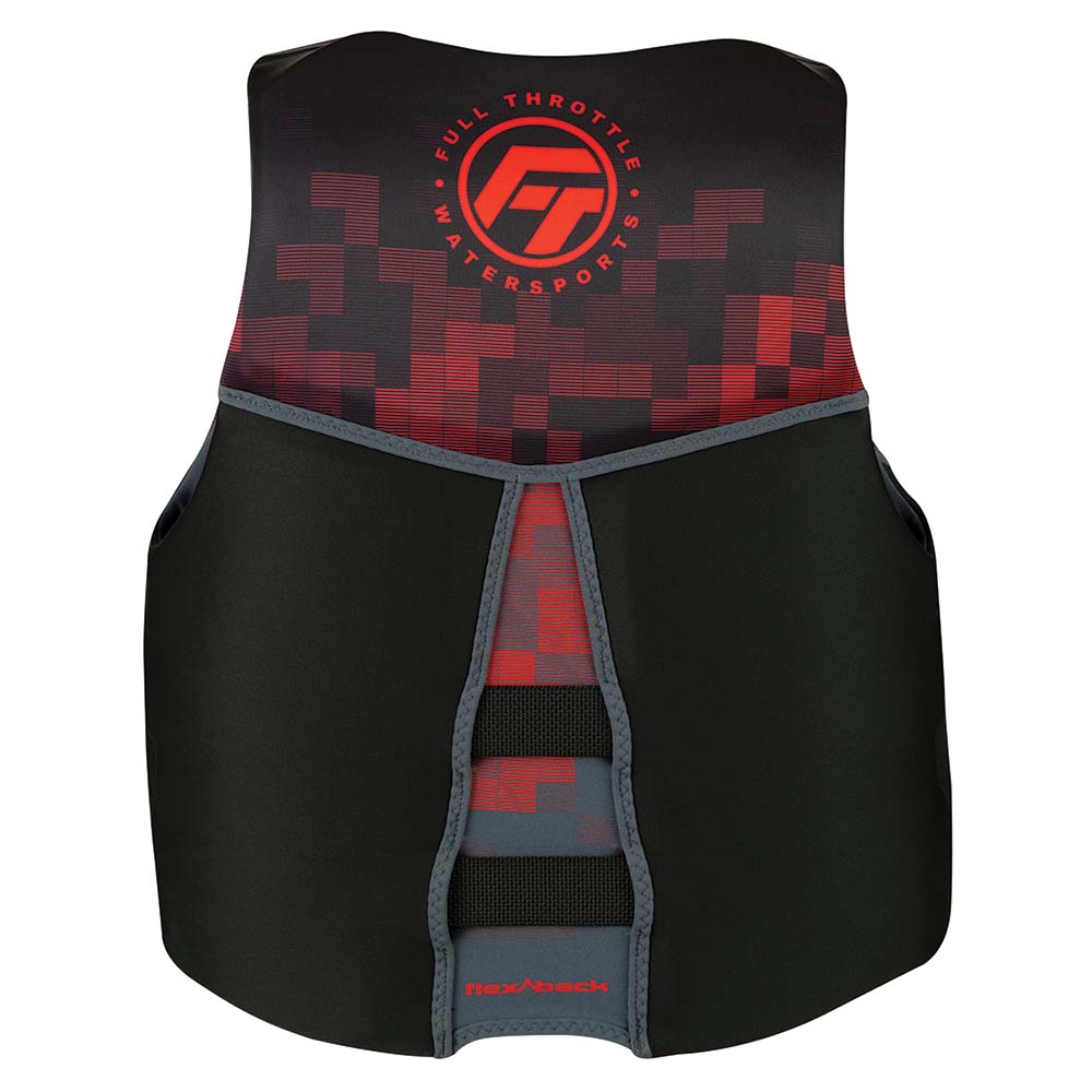Full Throttle Mens RapidDry FlexBack Life Jacket M BlackRed 14250010003022