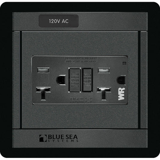 Blue Sea 1499 360 Panel 120V AC GFCI Dual Outlet 1499