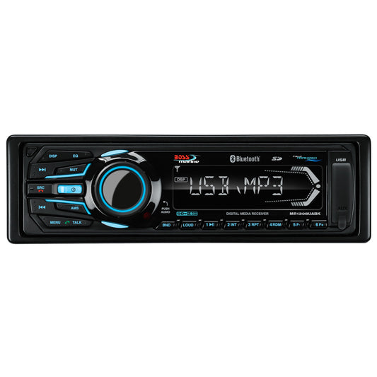 Boss Audio MR1308UABK Bluetooth Fully Marinized MP3Compatible Digital Media Receiver wUSB SD Memory Card Ports Aux