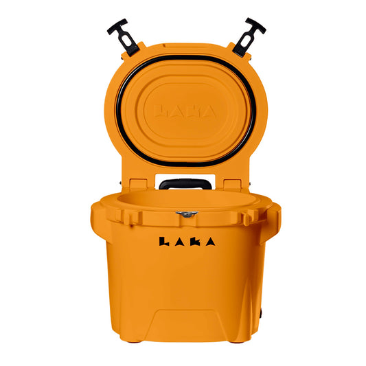 LAKA Coolers 30 Qt Cooler wTelescoping Handle Wheels Orange 1086