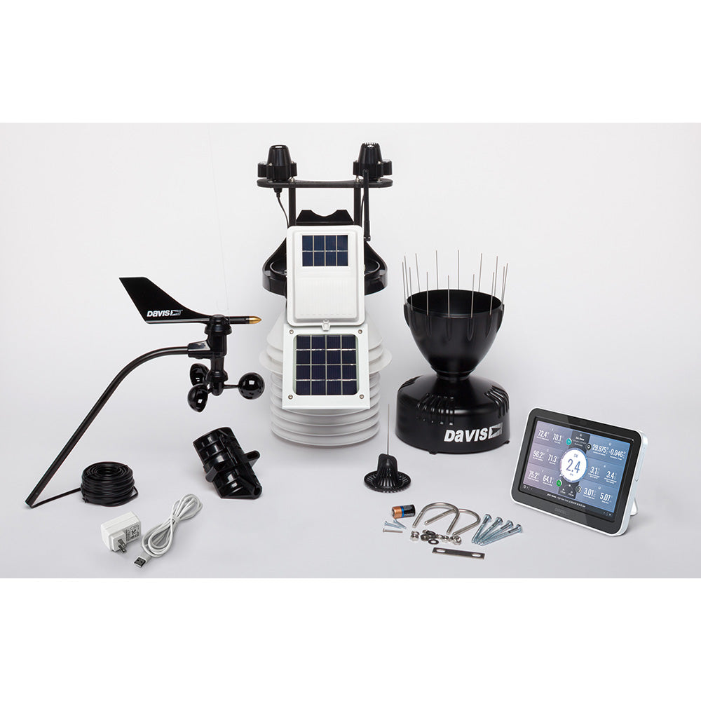 Davis Vantage Pro2 Plus Wireless Weather Station wWeatherLink Console 24hr Fan Aspirated Radiation Shield UV Solar