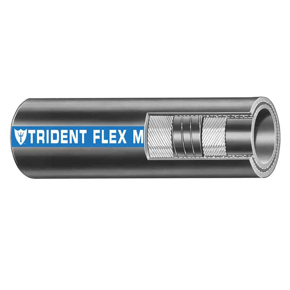 Trident Marine 112 x 50 Coil Flex Marine Wet Exhaust Water Hose Black 2501126