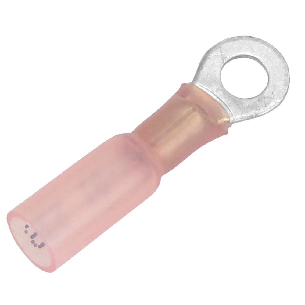 Pacer 2218 AWG Heat Shrink Ring Terminal 8 Stud Size 100 Pack TE188R100