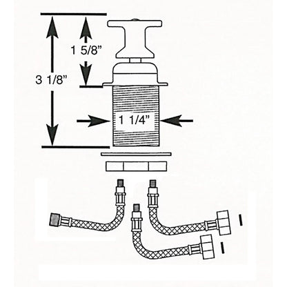 Scandvik THandle Shower Mixer Control 10617P