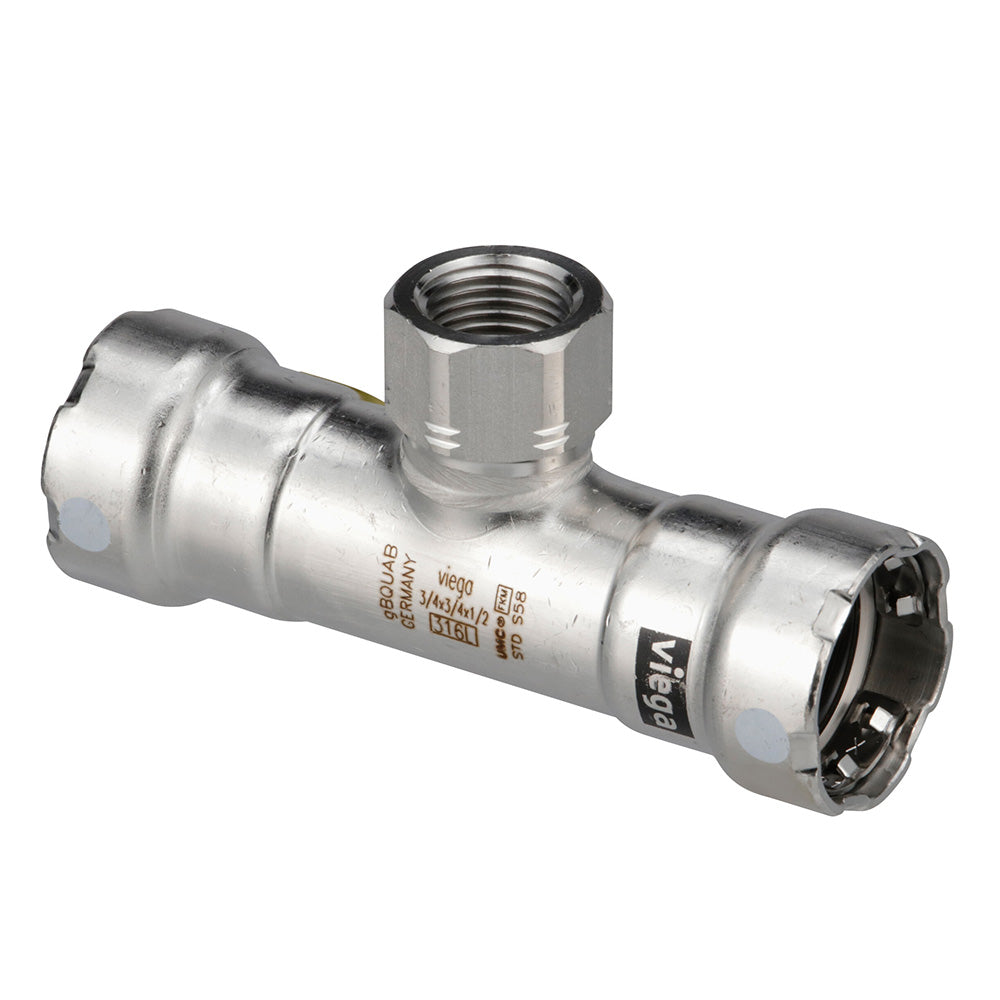 Viega MegaPress 316 FKM Tee wFPT  1 x 1 x 34 FPT 91860