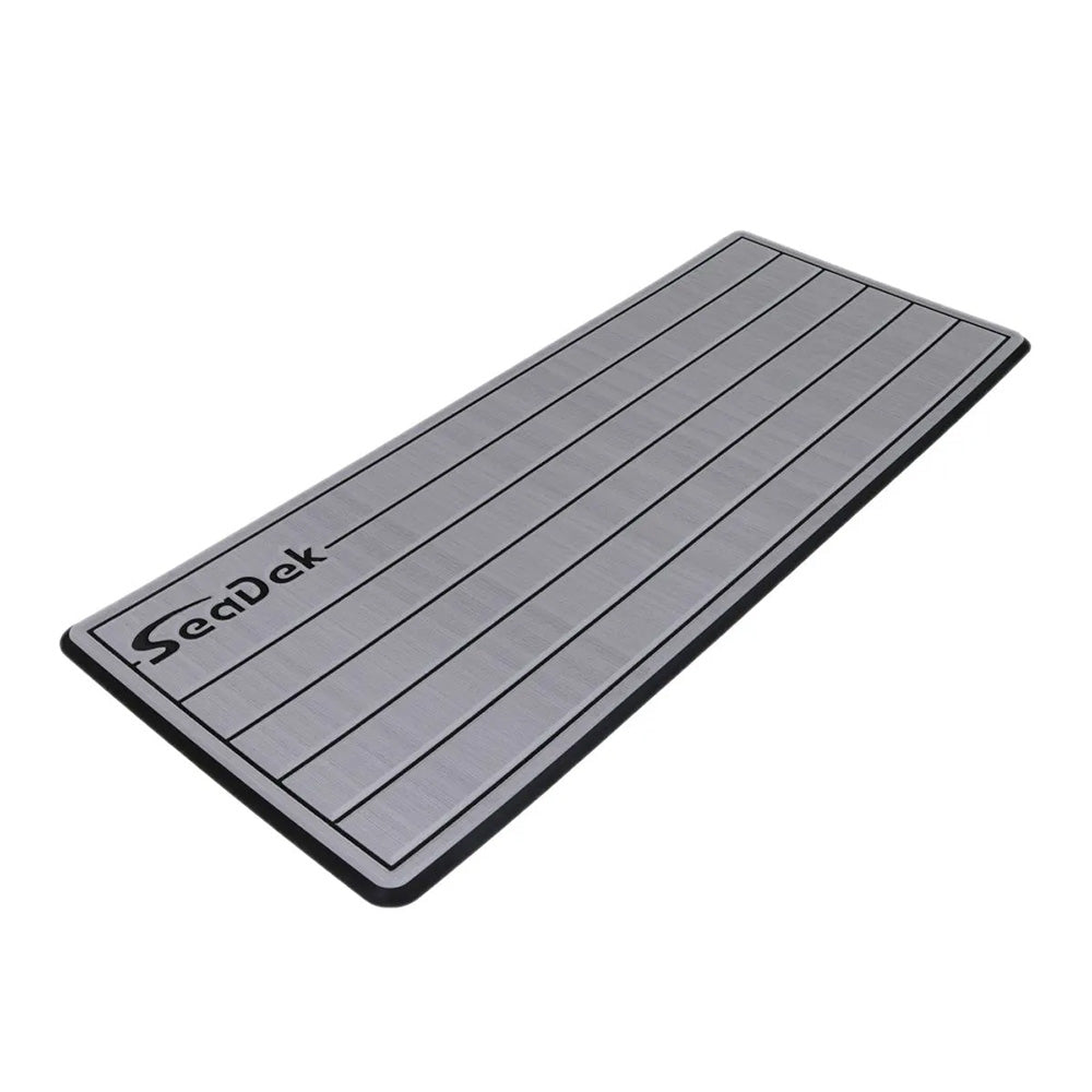 SeaDek 16 x 39 20mm Dual Density Large Teak Helm Pad wSeaDek Logo  Brushed Texture  Storm GrayBlack 4064mm x 9906mm x