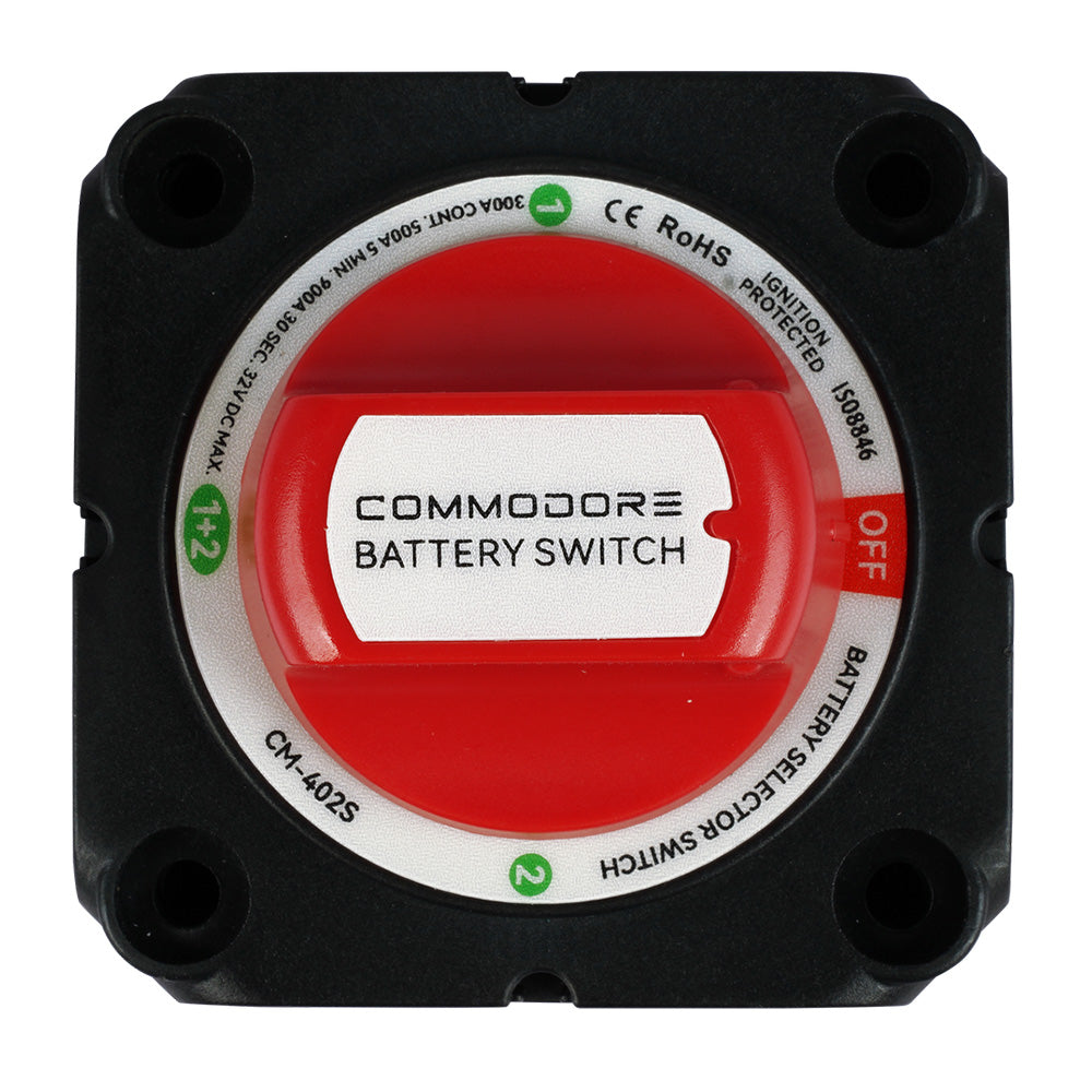 Commodore 4Position Compact Dual Battery Selector Switch CM402S