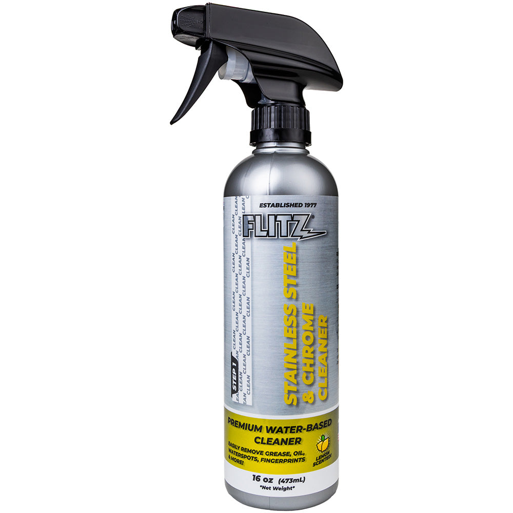 Flitz Stainless Steel  Chrome Cleaner wDegreaser  16oz SP01506